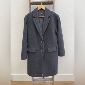 Uniqlo Dark Gray Wool Blend Coat, Size XS